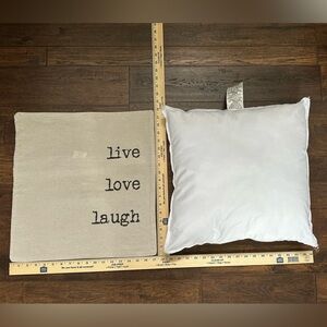 Live Love Laugh Pillow Cover and Insert pillow